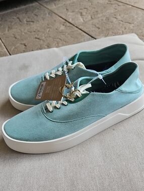 OluKau Tradewind Sneakers Navy Sunwashed Bamboo Green Men's 10, Versitle Wear